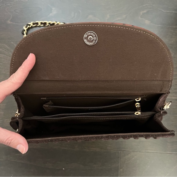 1OAK Handcrafted Brown Suede Purse NWOT - Picture 9 of 9